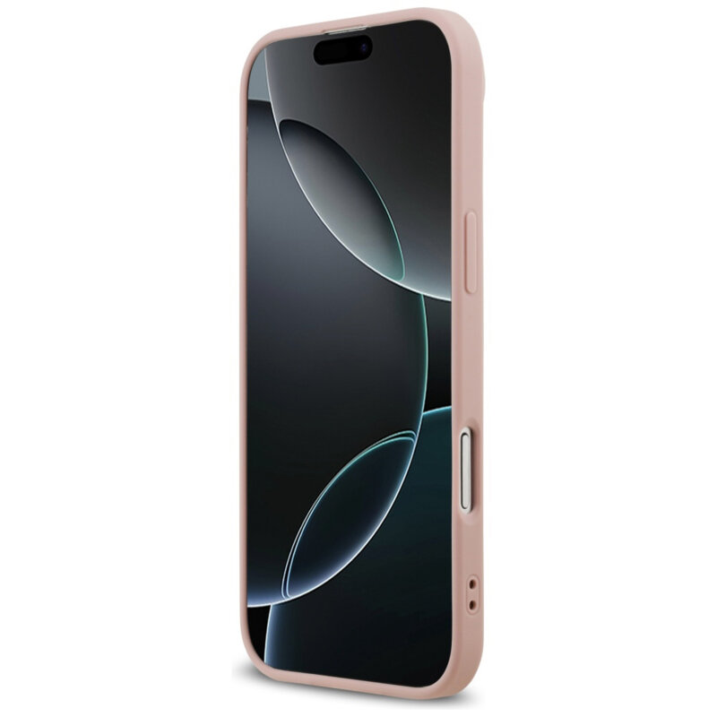 Husa Guess Fixed Glitter Big 4G iPhone 17 Air cu sclipici, roz, GUHCP17MHG4SGP