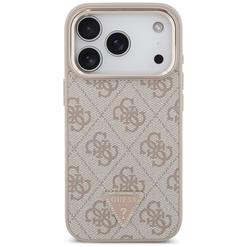 Husa originala Guess iPhone 17 Pro Max Hardcase 4G Triangle Logo MagSafe, roz, GUHMP17XP4GTDGMP