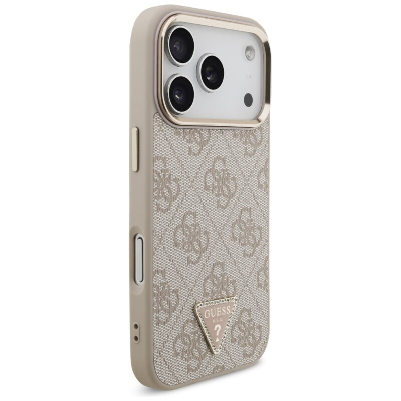 Husa originala Guess iPhone 17 Pro Max Hardcase 4G Triangle Logo MagSafe, roz, GUHMP17XP4GTDGMP