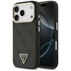 Husa originala Guess iPhone 17 Pro Max Hardcase 4G Triangle Logo MagSafe, negru, GUHMP17XP4GTDGMK