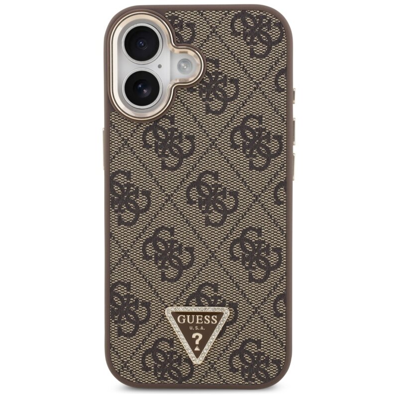 Husa originala Guess iPhone 17 Hardcase 4G Triangle Logo MagSafe, maro, GUHMP17SP4GTDGMW