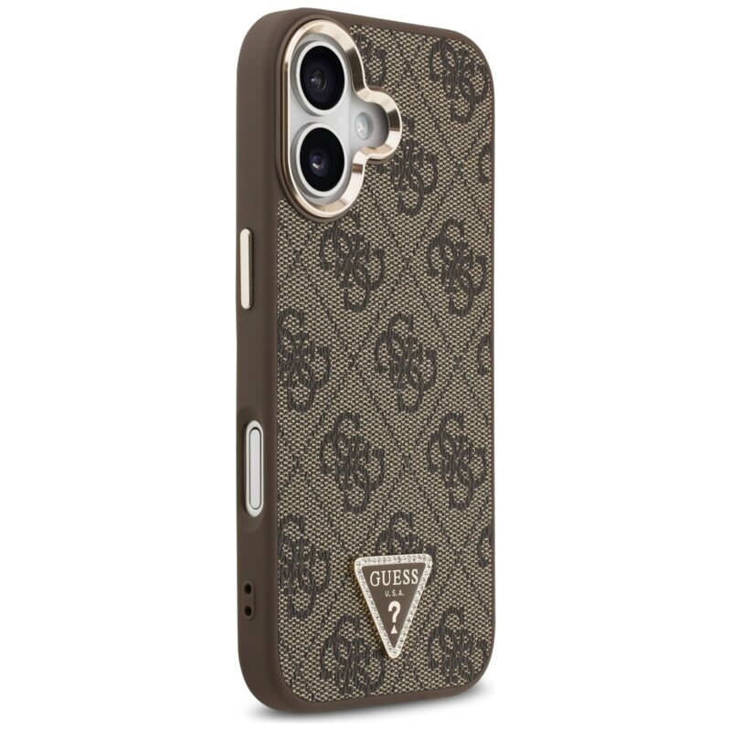 Husa originala Guess iPhone 17 Hardcase 4G Triangle Logo MagSafe, maro, GUHMP17SP4GTDGMW