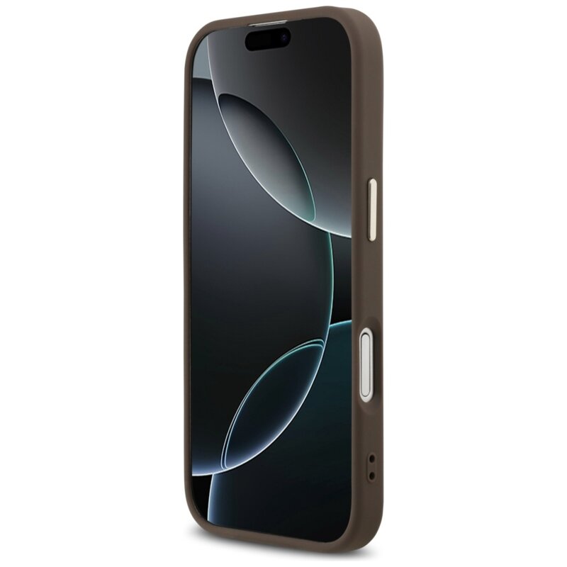 Husa originala Guess iPhone 17 Hardcase 4G Triangle Logo MagSafe, maro, GUHMP17SP4GTDGMW