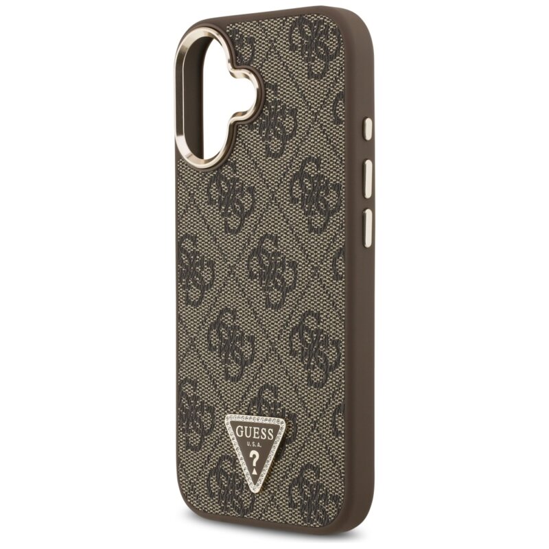 Husa originala Guess iPhone 17 Hardcase 4G Triangle Logo MagSafe, maro, GUHMP17SP4GTDGMW