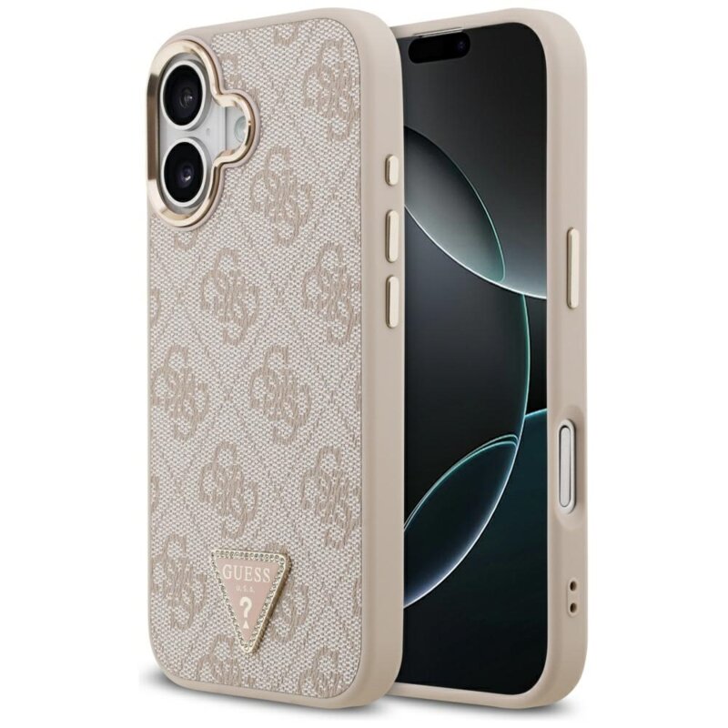 Husa originala Guess iPhone 17 Hardcase 4G Triangle Logo MagSafe, roz, GUHMP17SP4GTDGMP