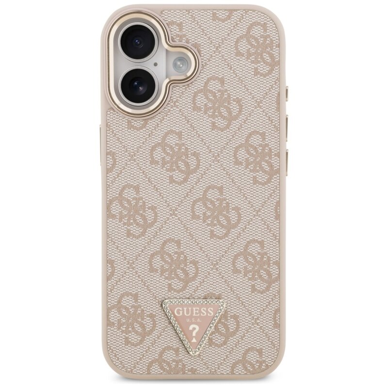 Husa originala Guess iPhone 17 Hardcase 4G Triangle Logo MagSafe, roz, GUHMP17SP4GTDGMP