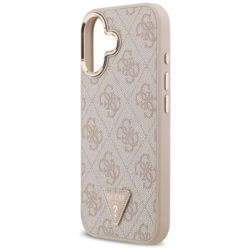 Husa originala Guess iPhone 17 Hardcase 4G Triangle Logo MagSafe, roz, GUHMP17SP4GTDGMP