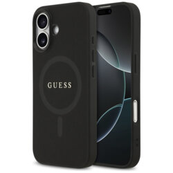 Husa Guess Saffiano Classic Logo MagSafe iPhone 17, negru, GUHMP17SPSAHMCK