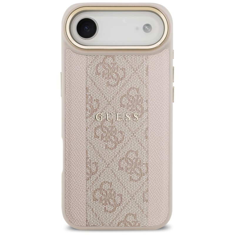 Husa originala Guess iPhone 17 Air Hardcase 4G Stripe MagSafe, roz, GUHMP17MPG4SEMCP