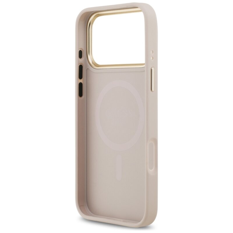 Husa originala Guess iPhone 17 Pro Max Hardcase 4G Stripe MagSafe, roz, GUHMP17XPG4SEMCP