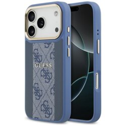 Husa originala Guess iPhone 17 Pro Max Hardcase 4G Stripe MagSafe, albastru, GUHMP17XPG4SEMCB
