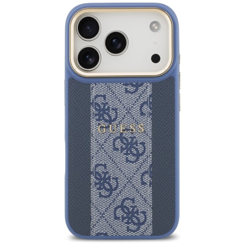 Husa originala Guess iPhone 17 Pro Max Hardcase 4G Stripe MagSafe, albastru, GUHMP17XPG4SEMCB