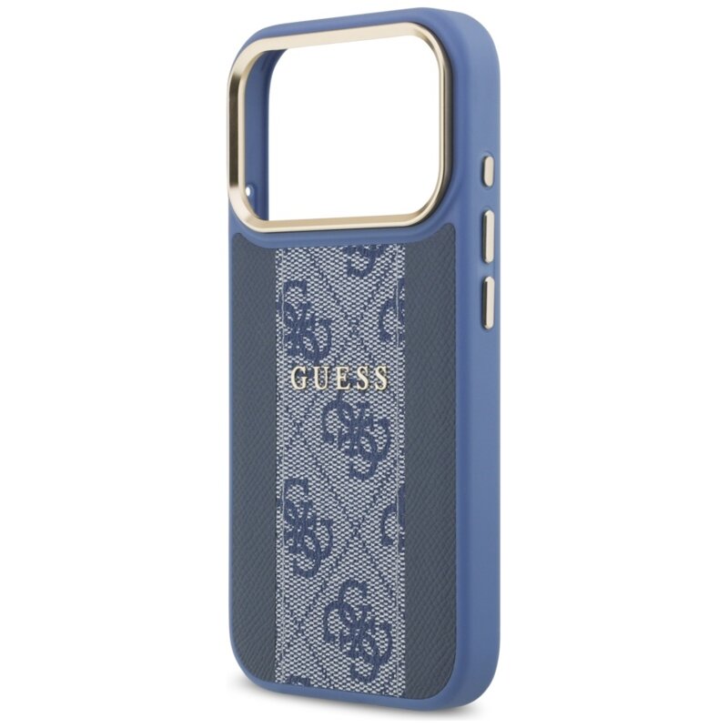 Husa originala Guess iPhone 17 Pro Max Hardcase 4G Stripe MagSafe, albastru, GUHMP17XPG4SEMCB