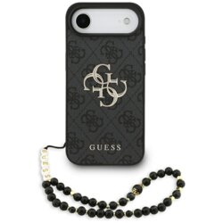 Husa originala Guess iPhone 17 Air Hardcase 4G Classic Logo with Strap, negru, GUHCP17MP4GMGSK