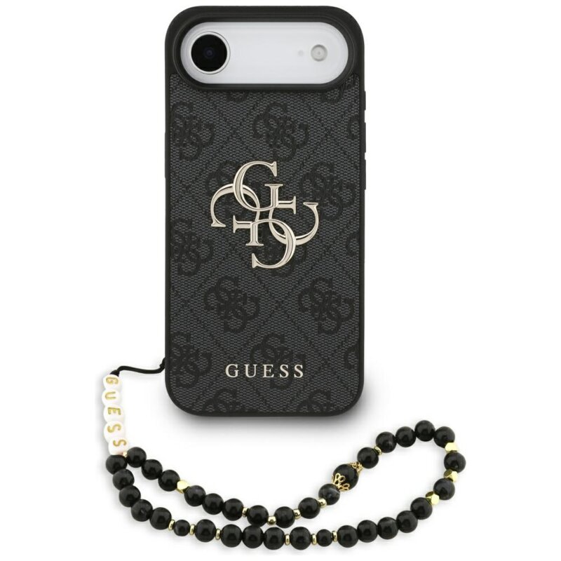 Husa originala Guess iPhone 17 Air Hardcase 4G Classic Logo with Strap, negru, GUHCP17MP4GMGSK