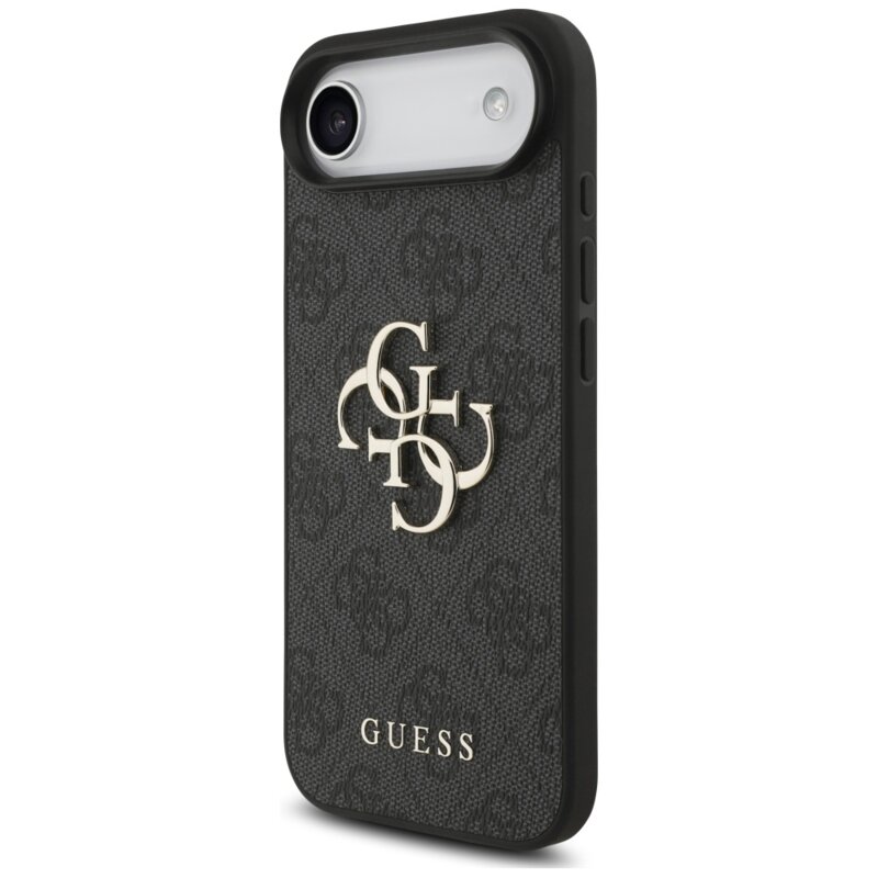 Husa originala Guess iPhone 17 Air Hardcase 4G Classic Logo with Strap, negru, GUHCP17MP4GMGSK