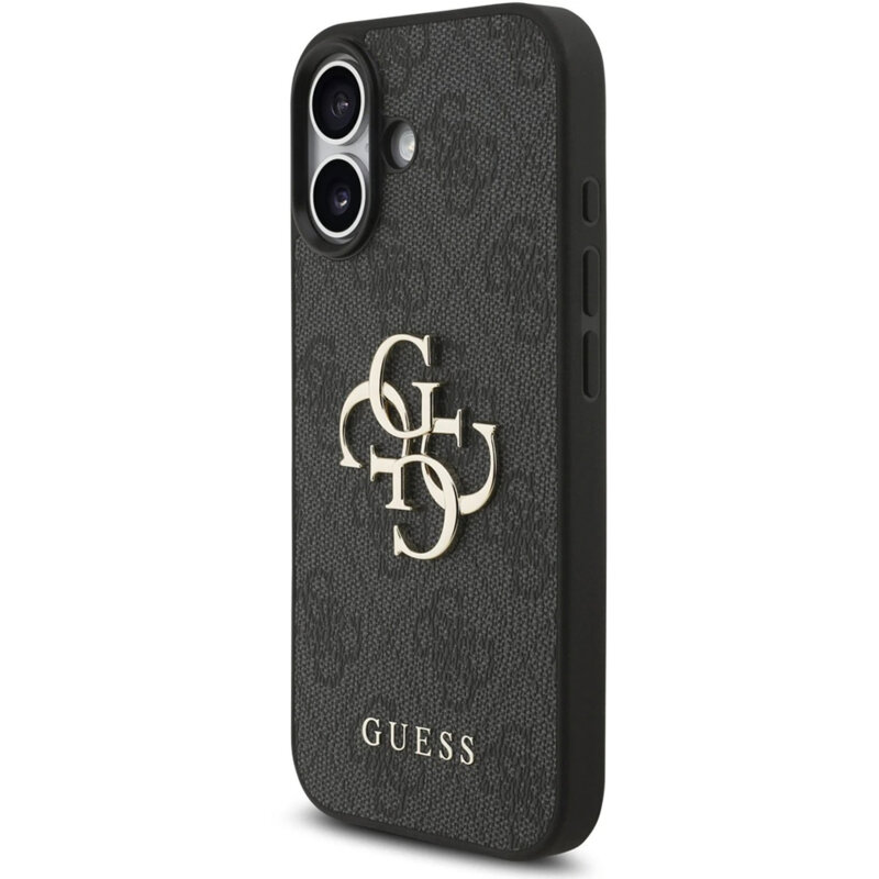 Husa originala Guess iPhone 17 Hardcase 4G Classic Logo with Strap, negru, GUHCP17SP4GMGSK