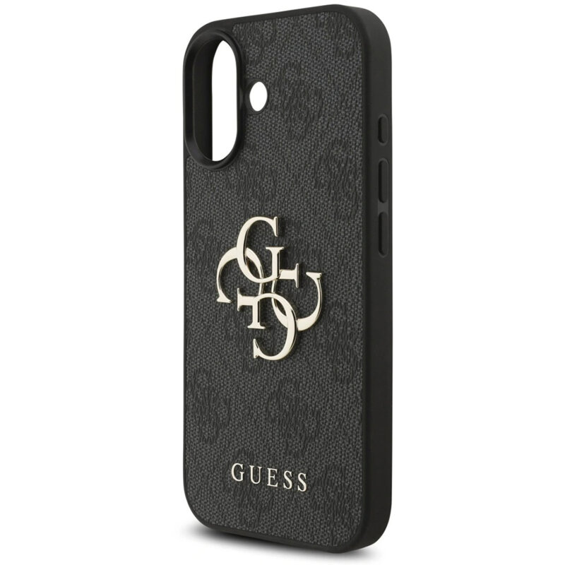 Husa originala Guess iPhone 17 Hardcase 4G Classic Logo with Strap, negru, GUHCP17SP4GMGSK