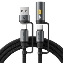 Cablu USB, tip C, bricheta auto 4in1, 60W, Acefast, J6, 1.2m