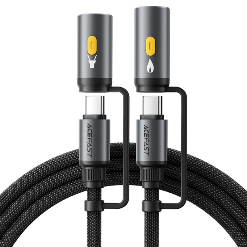 Cablu tip C, lanterna, bricheta 4in1, 60W, Acefast, J4, 1.2m