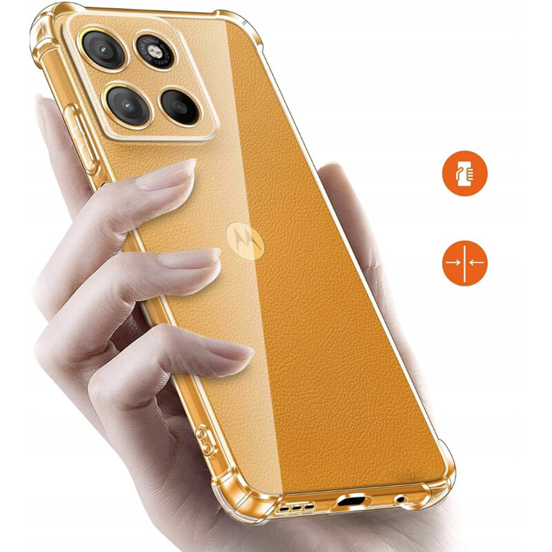 Husa Motorola Moto G15 Techsuit Shockproof Clear Silicone, transparenta