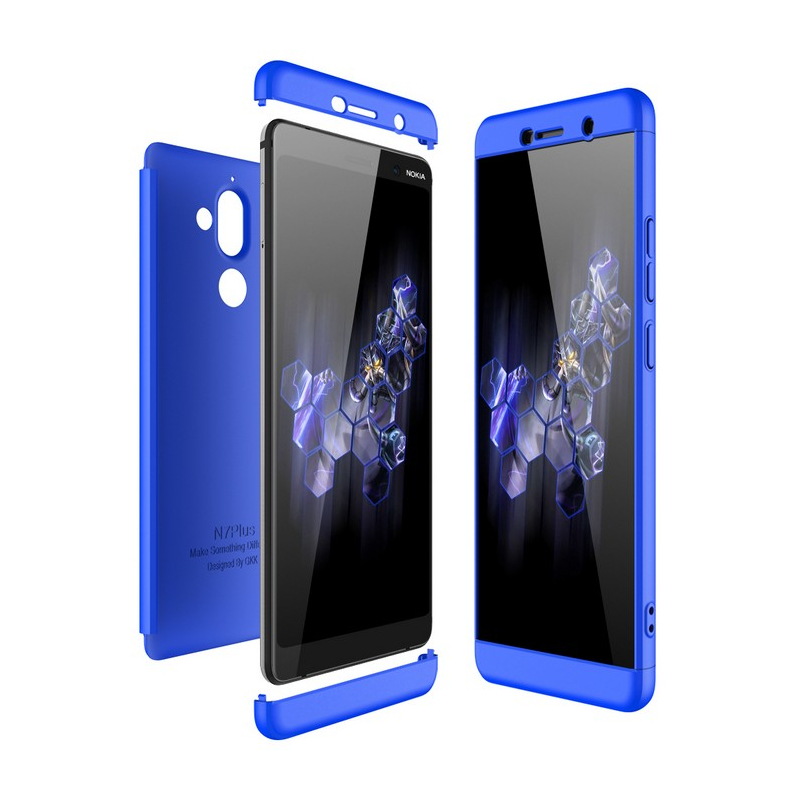 Husa Nokia 7 Plus GKK 360 Full Cover Albastru