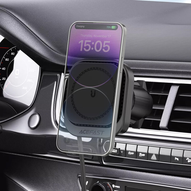 Suport auto MagSafe iPhone cu cablu retractabil Acefast, D32