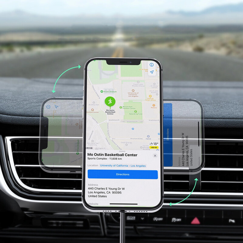 Suport auto magnetic cu incarcare wireless, 15W, Acefast, D3