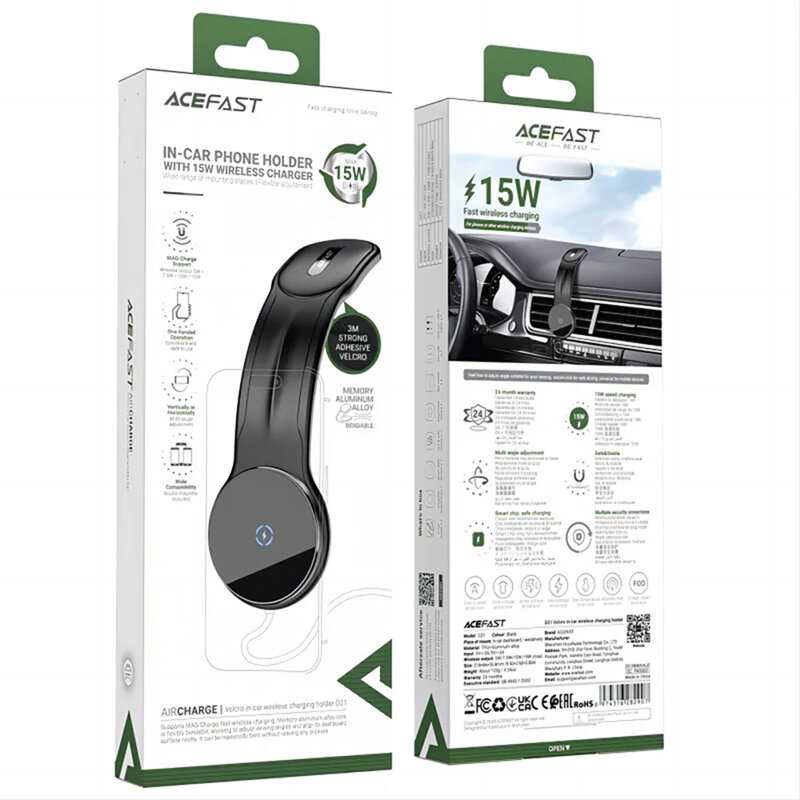 Suport auto MagSafe cu incarcare wireless, 15W Acefast, D21