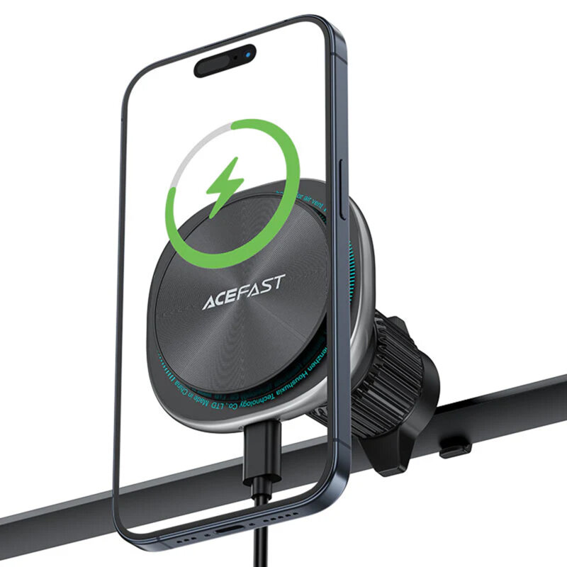 Suport telefon auto wireless magnetic Acefast, D41, argintiu