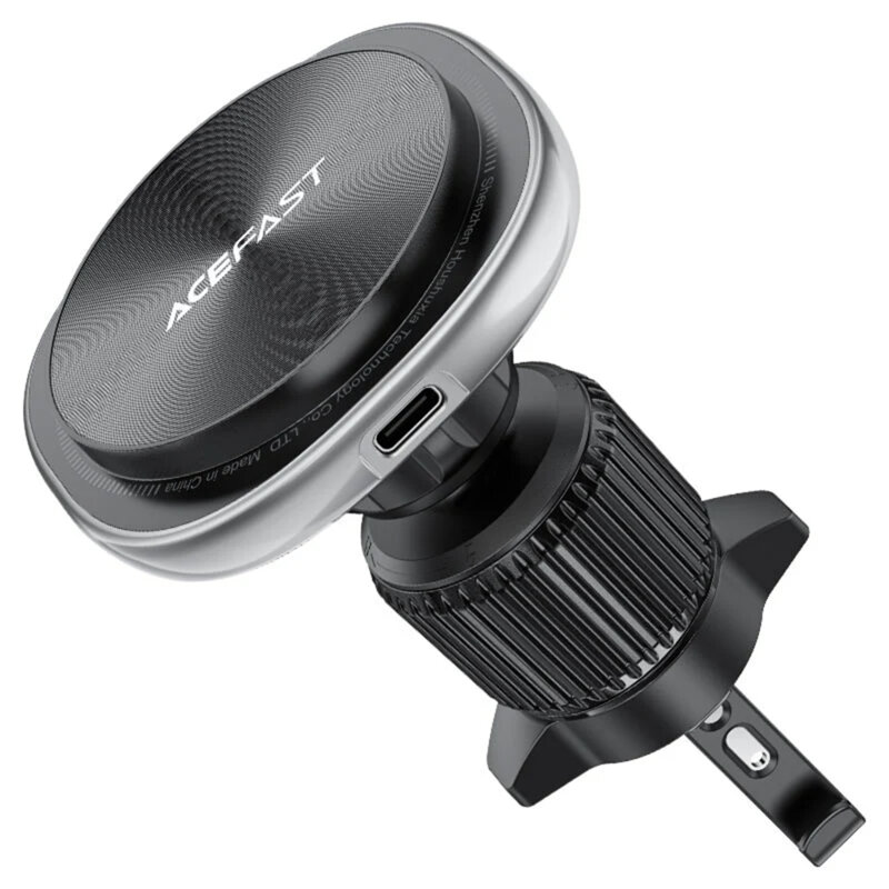 Suport telefon auto wireless magnetic Acefast, D41, argintiu
