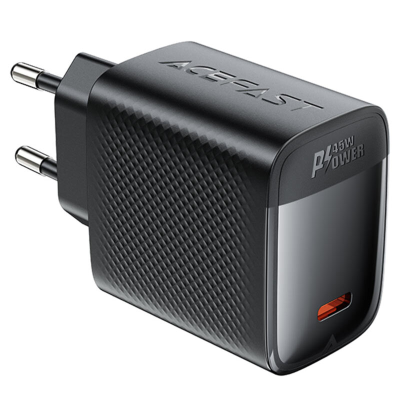 Incarcator Type-C Fast Charging Acefast A112, 45W, 3A, negru
