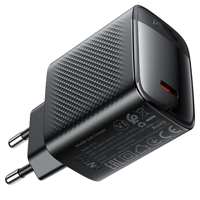 Incarcator Type-C Fast Charging Acefast A112, 45W, 3A, negru