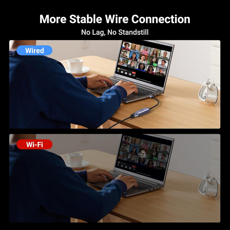 Adaptor internet USB la RJ45 Ugreen, 1000Mbps, 10cm, 50922