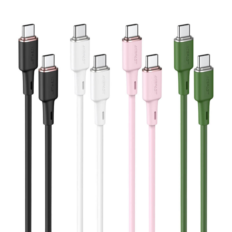 Cablu de date tip C, 60W, 3A Acefast, C2-03, negru, 1.2m