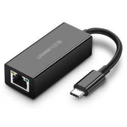 Adaptor retea USB-C la RJ45 Ugreen, 1000Mbps, negru, 50307