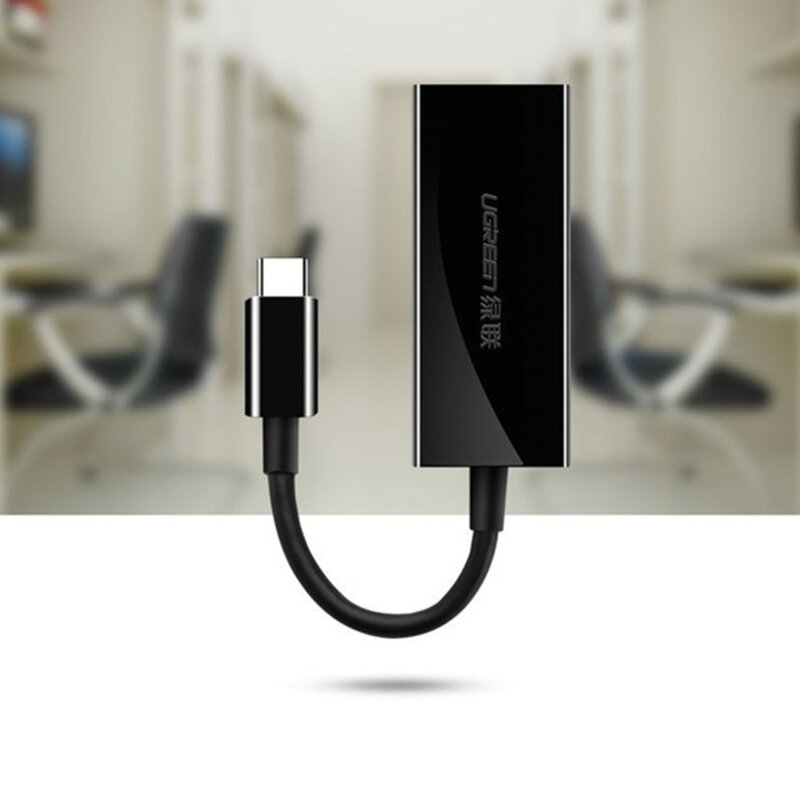 Adaptor retea USB-C la RJ45 Ugreen, 1000Mbps, negru, 50307