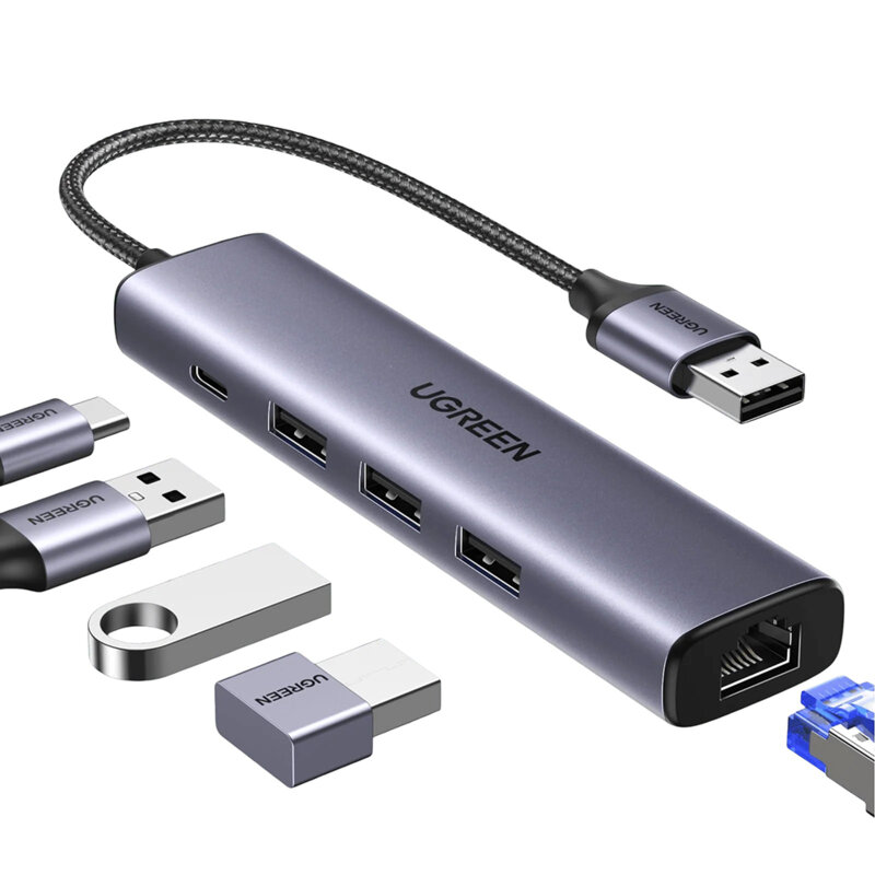 Adaptor internet USB la USB, RJ45 Ugreen, 1000Mbps, 60554