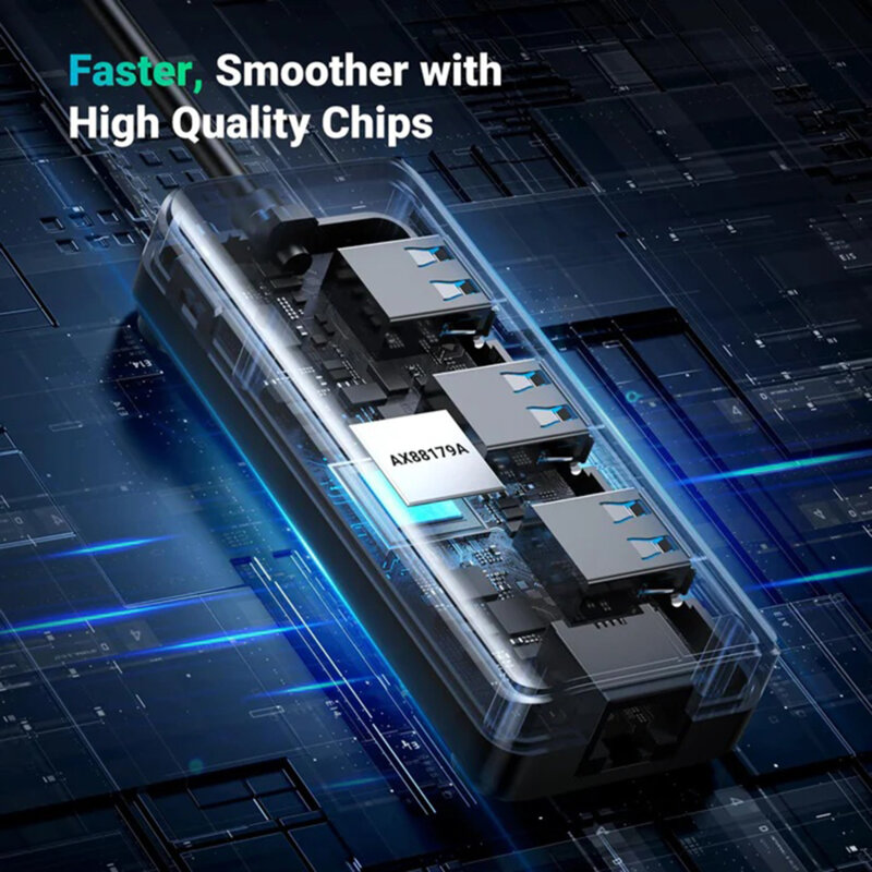 Adaptor internet USB la USB, RJ45 Ugreen, 1000Mbps, 20265