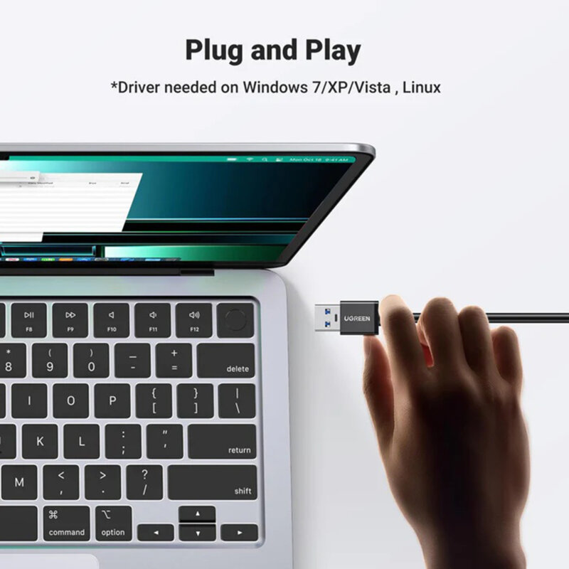 Adaptor internet USB la USB, RJ45 Ugreen, 1000Mbps, 20265