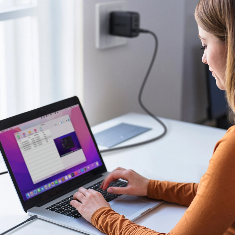 Cablu incarcare tip C, 60W, 3A Acefast, C3-03, alb, 1.2m