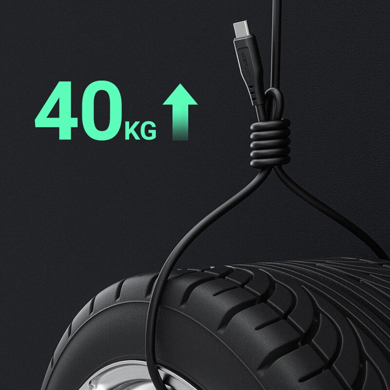 Cablu incarcare tip C, 60W, 3A Acefast, C3-03, negru, 1.2m