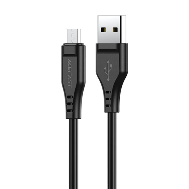Cablu date USB la Micro-USB 2.4A Acefast, C3-09, negru, 1.2m