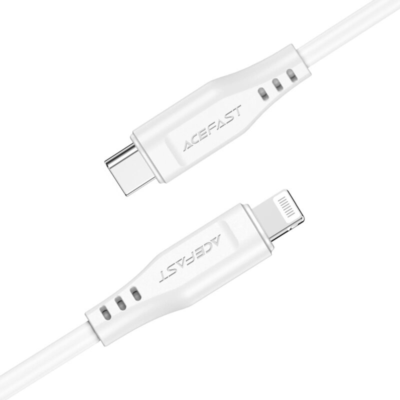 Cablu date Type-C, Lightning 3A Acefast, C3-01, alb, 1.2m