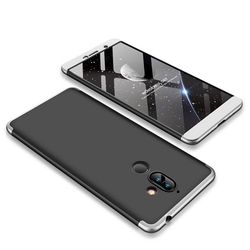 Husa Nokia 7 Plus GKK 360 Full Cover Negru-Argintiu
