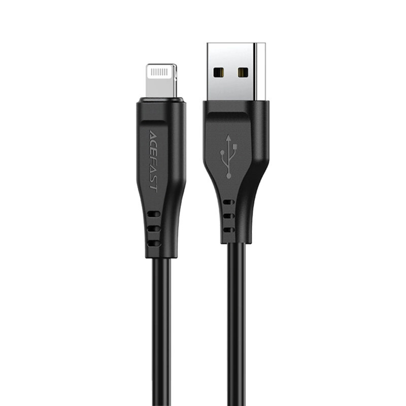 Cablu incarcare iPhone, 2.4A, MFi Acefast, C3-02, negru, 1.2m