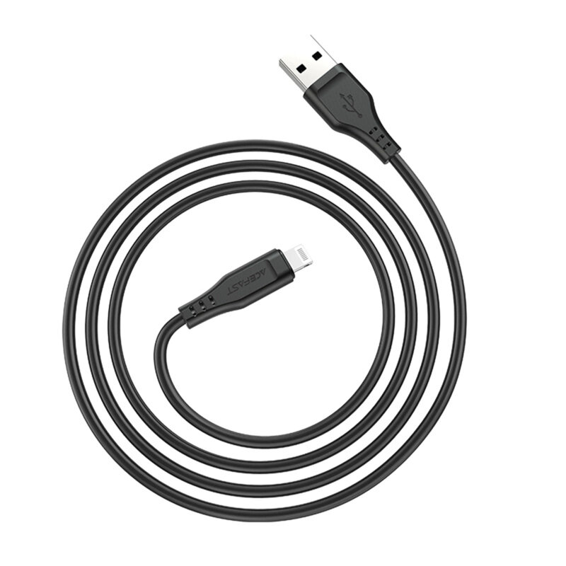 Cablu incarcare iPhone, 2.4A, MFi Acefast, C3-02, negru, 1.2m
