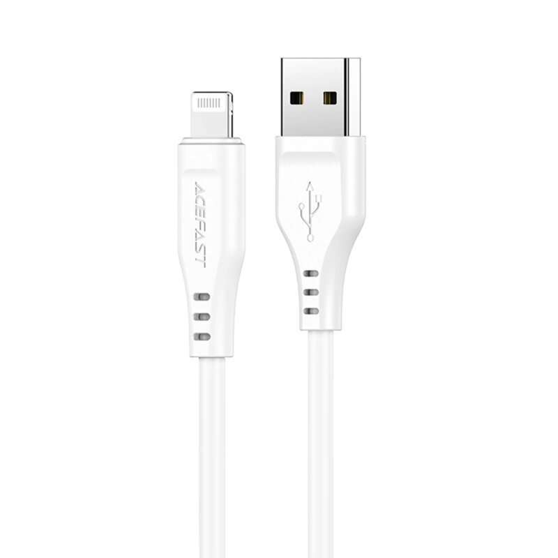 Cablu incarcare iPhone, 2.4A, MFi Acefast, C3-02, alb, 1.2m