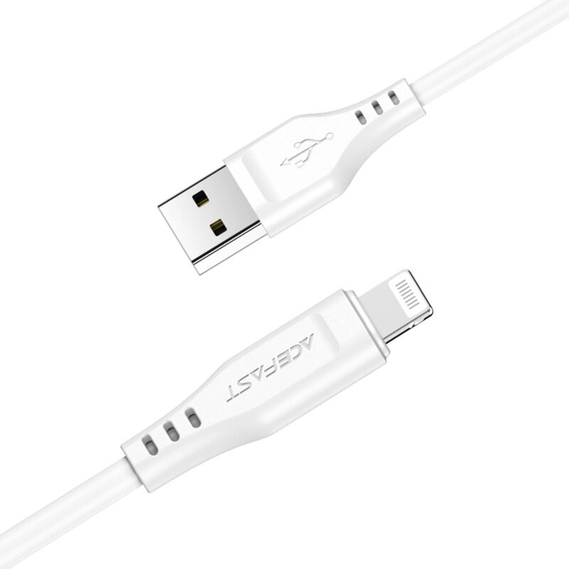 Cablu incarcare iPhone, 2.4A, MFi Acefast, C3-02, alb, 1.2m