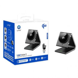 Incarcator wireless QI2, 4in1, 15W Lito LT-W02, negru